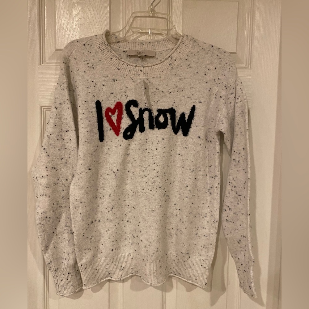 Loft speckled sweater size XS